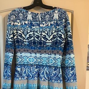 Antonio Melani blue dress with a zipper on a back.